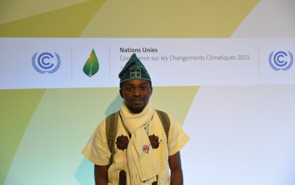 Olumide Idowu at COP21 in Paris, France Credit Olumide Idowu