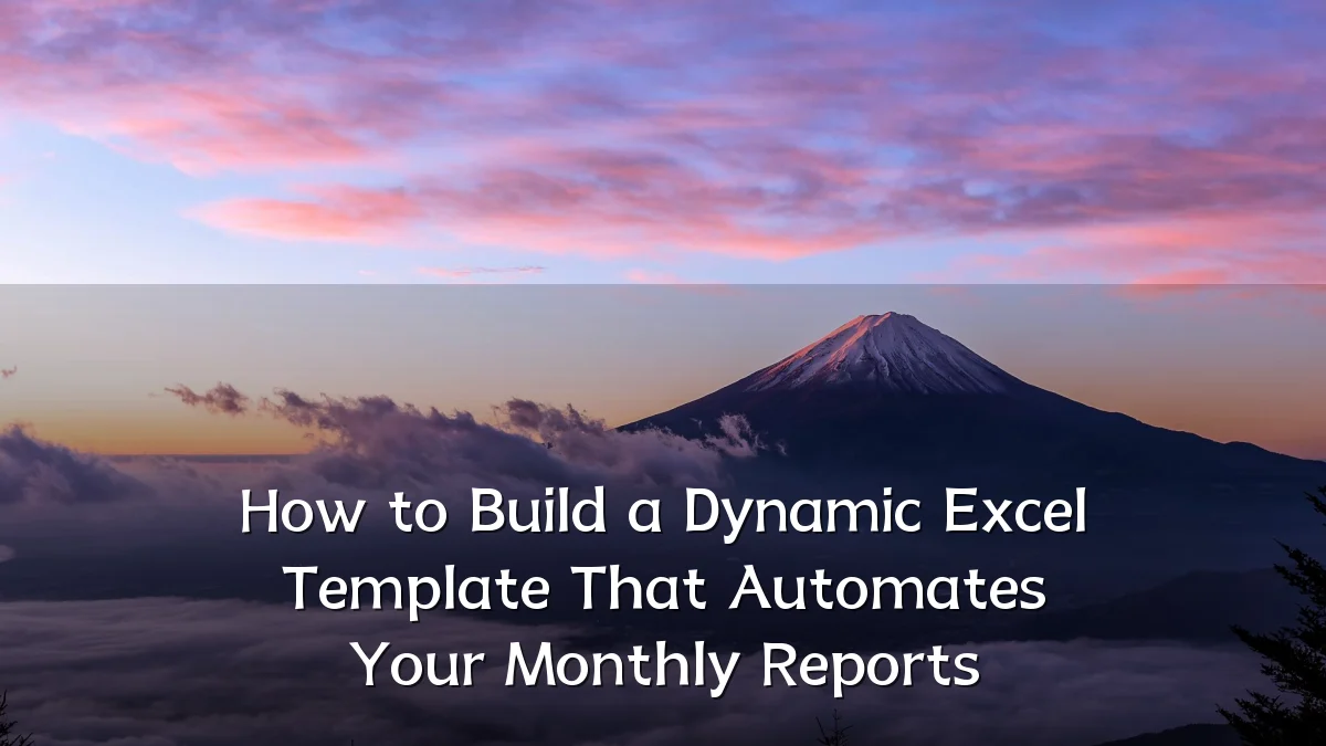 How to Build a Dynamic Excel Template That Automates Your Monthly Reports