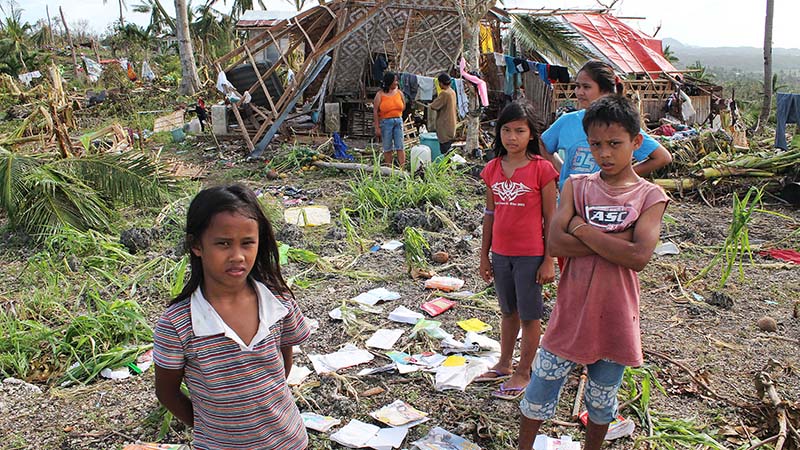 DMC/Merlin Keyword: TYPHOONHAIYAN  Please credit Pio Arce/Genesis Photos Gelian dela Cruz (11) is worried that her school is ruined. She was even excited to do an oral recitation the day when the storm struck their town in Barangay Libertad, Bogo City, Cebu. The full scale of the disaster caused by Typhoon Haiyan in the Philippines is only now becoming apparent.